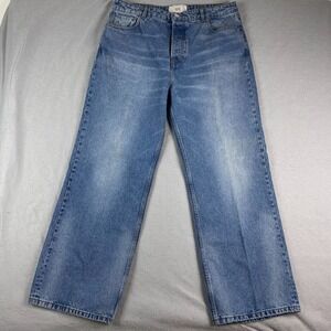 AMI Alexandre Mattiussi Jeans Mens 36 Large Fit oversized Denim Button Fly Baggy